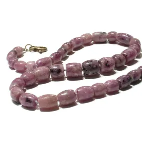 Lepidolite Necklace with Sterling Silver Lobster Claw Clasp