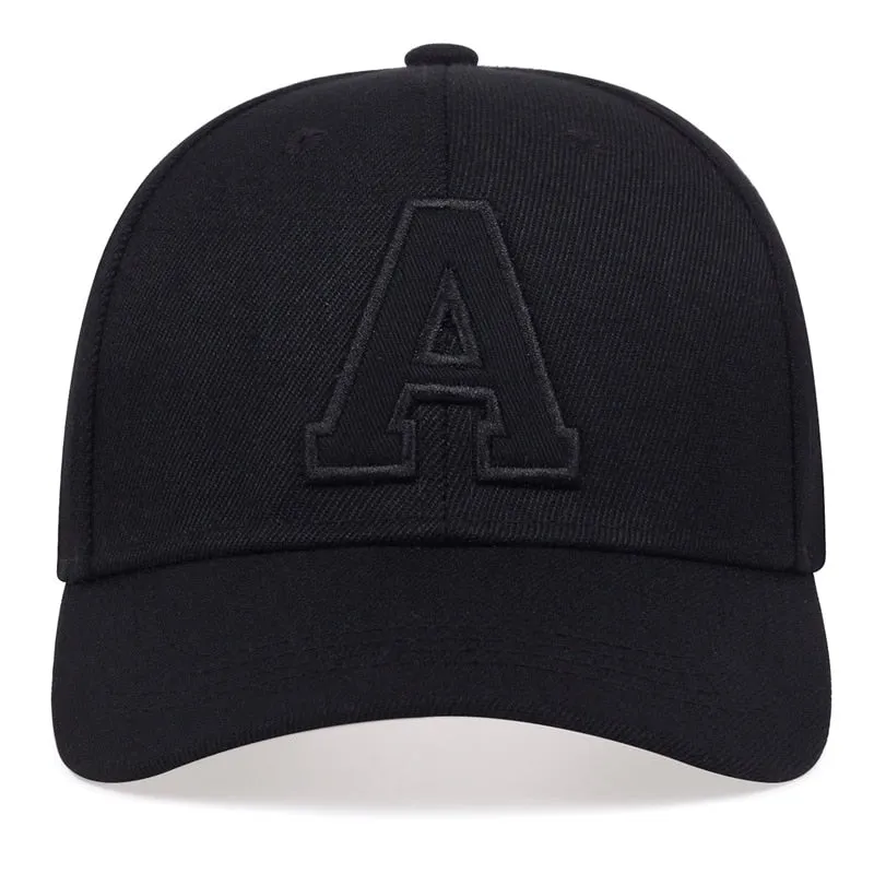 Letter A Embroidery Baseball Cap Fashion Hip Hop Hat cotton Snapback hat outdoor sports Caps sun Hat Trucker Cap