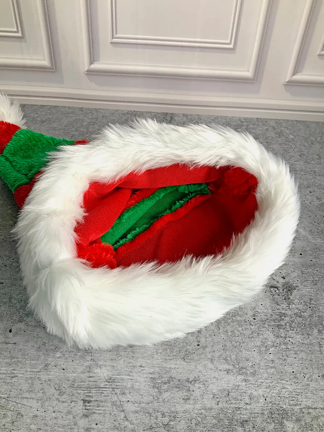 Little Surprise Box 3d Inverted Elf Legs Plush Christmas Party Hat