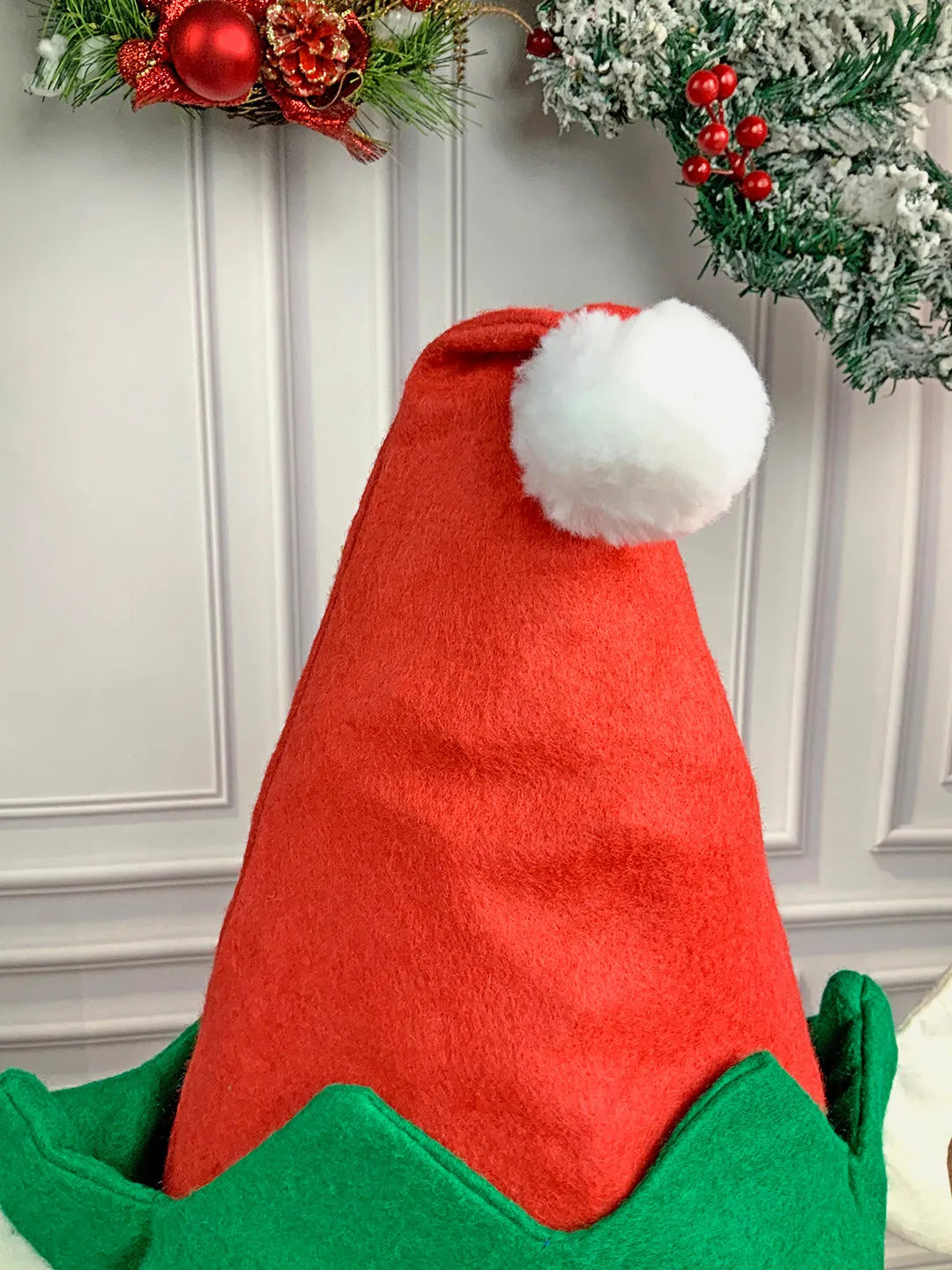 Little Surprise Box 3d Inverted Elf Legs Plush Christmas Party Hat