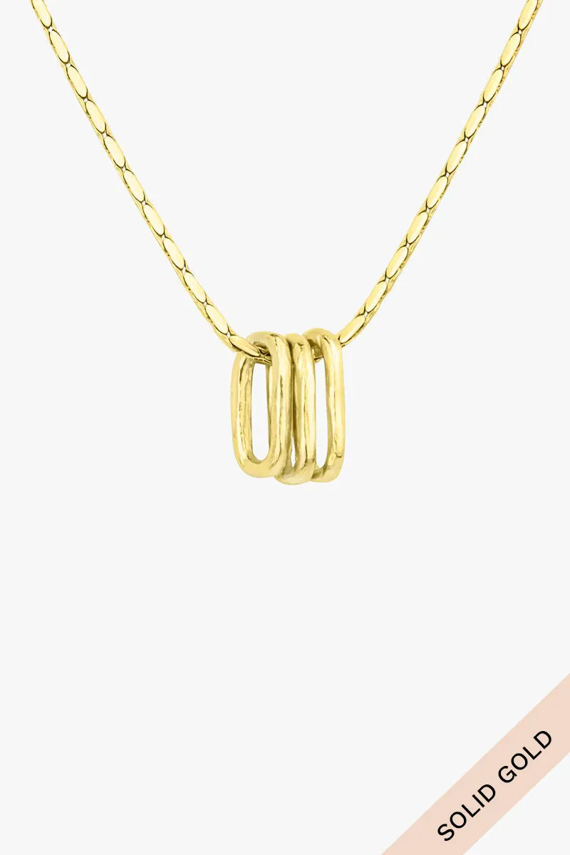 Love child pendant 14k solid gold