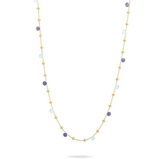 Marco Bicego Paradise 18K Yellow Gold Iolite and Topaz Necklace