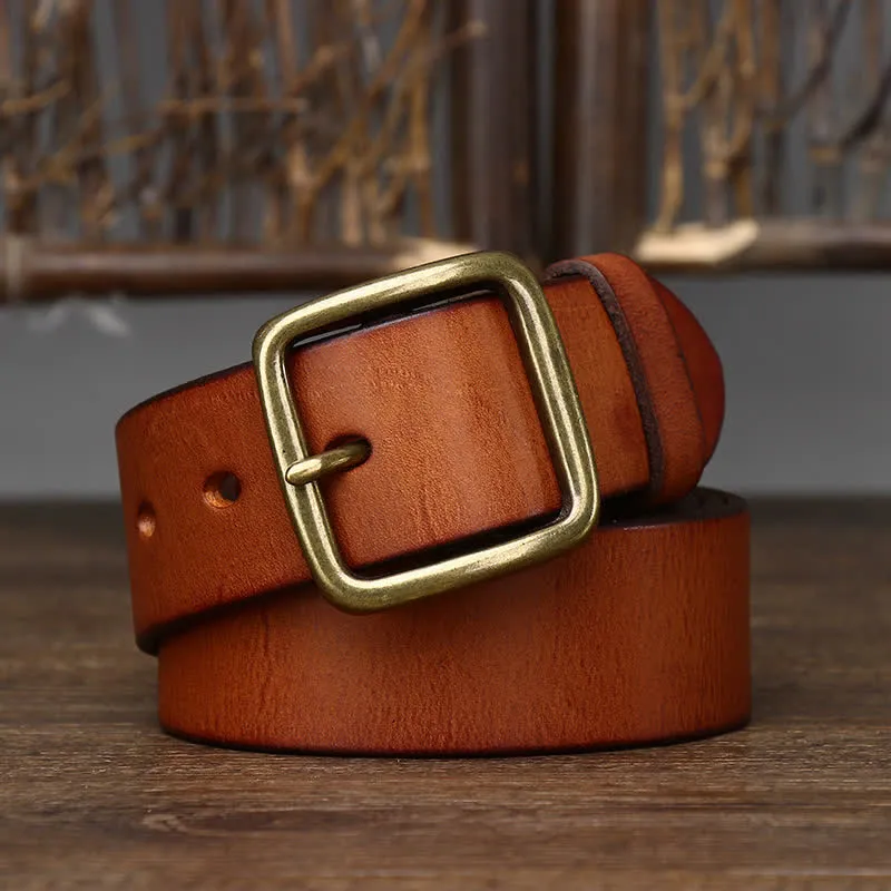 Men's Casual Jacket Soft Cowskin Leather Belt