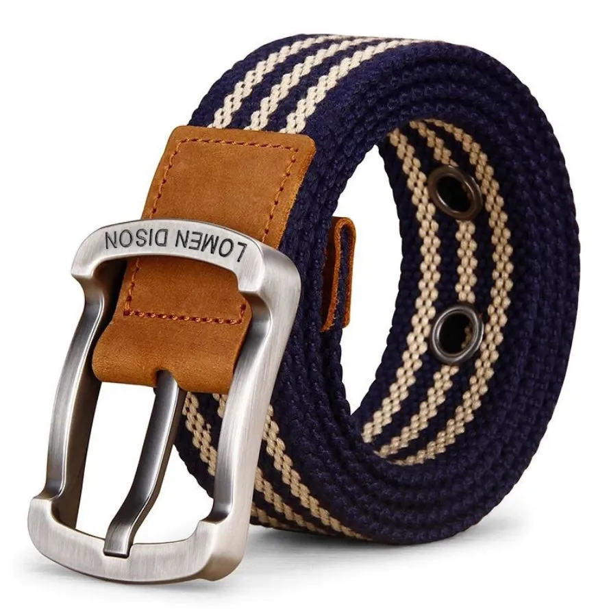 Men's Pin Buckle Alloy Canvas Belt