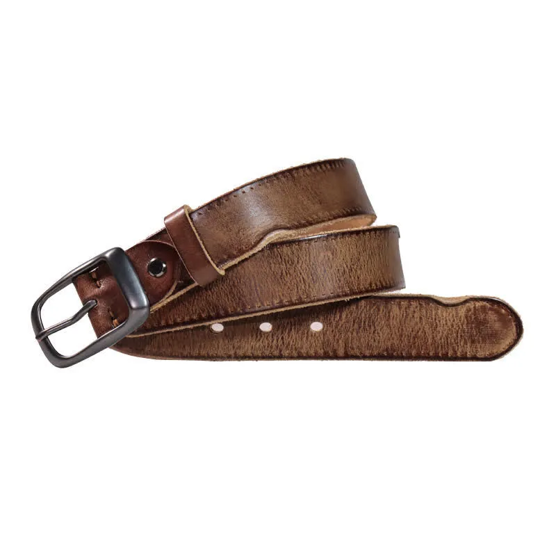 Men's Western Distressed Style Leather Belt