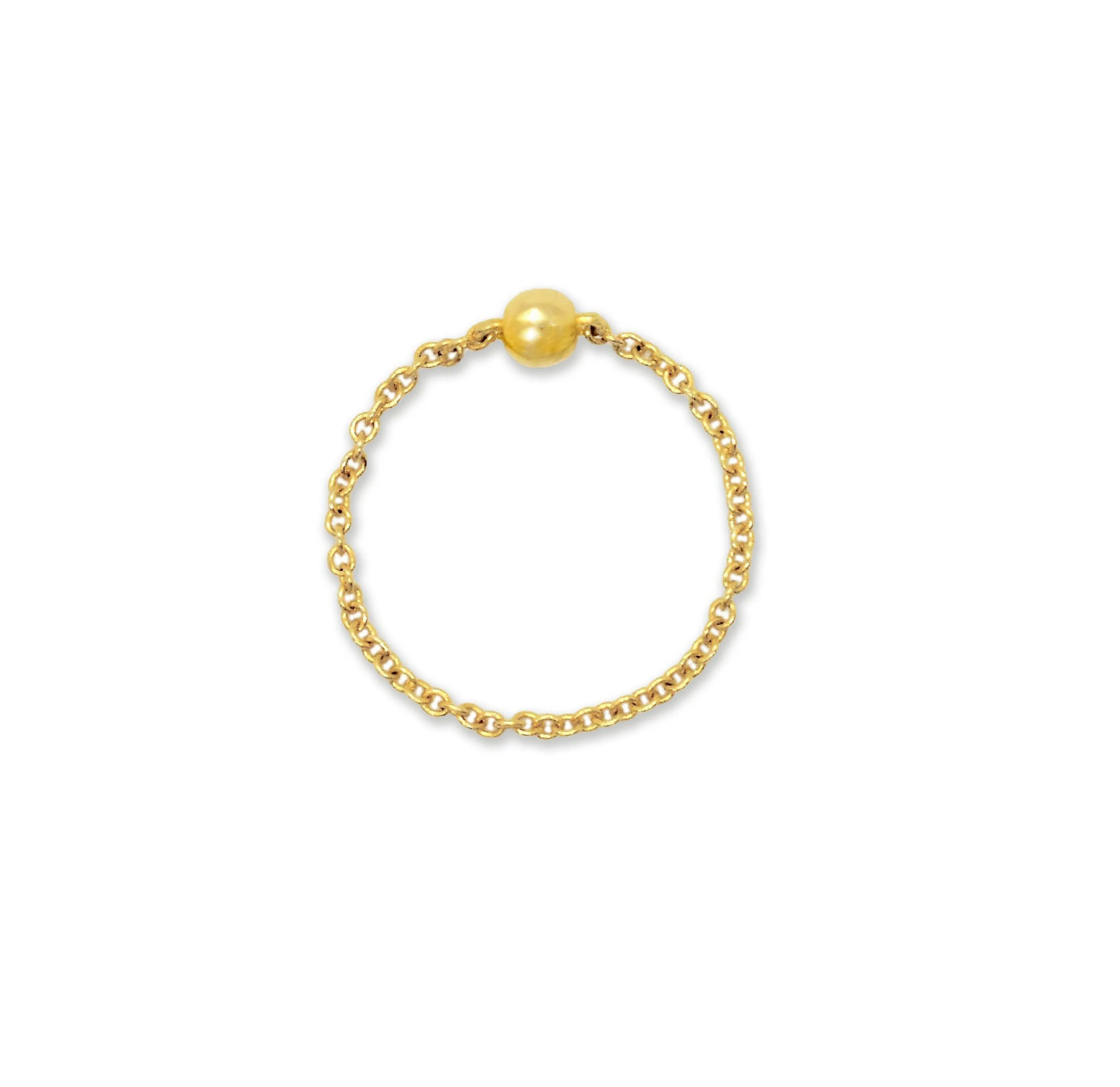 MILA DAINTY GOLD CHAIN STACKABLE RING