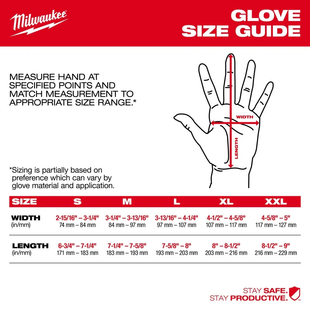 Milwaukee 48-73-8920 High Visibility Cut Level 2 Polyurethane Dipped Safety Gloves - Small