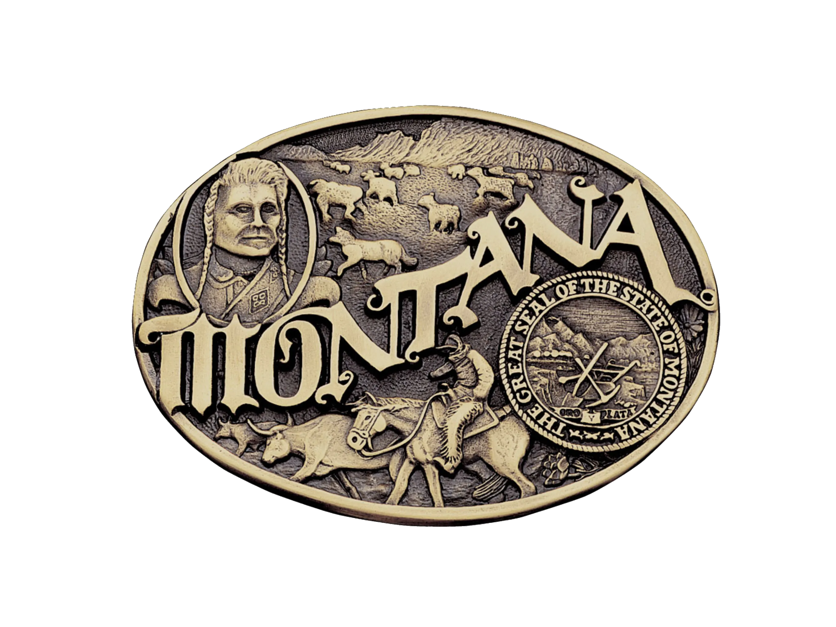 Montana State Buckle