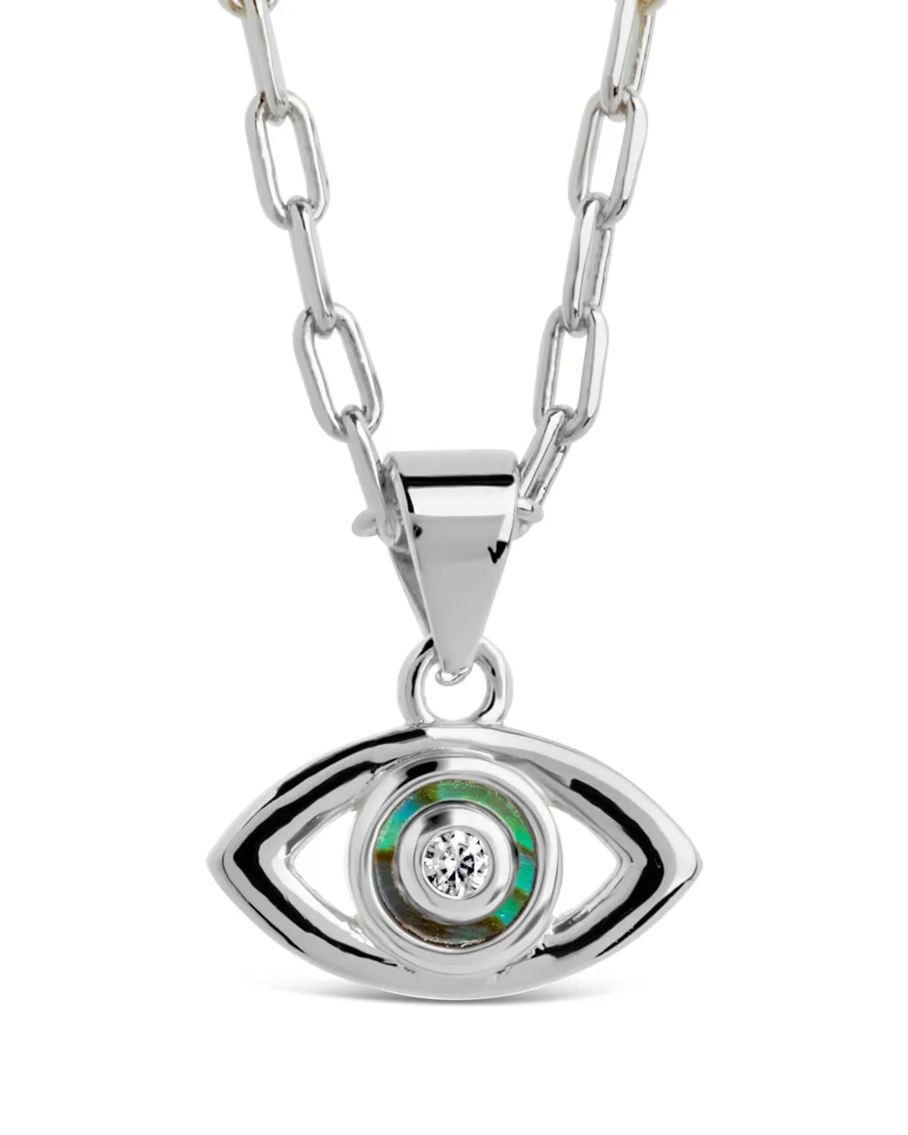 Mother of Pearl & CZ Evil Eye Bracelet and Necklace Set