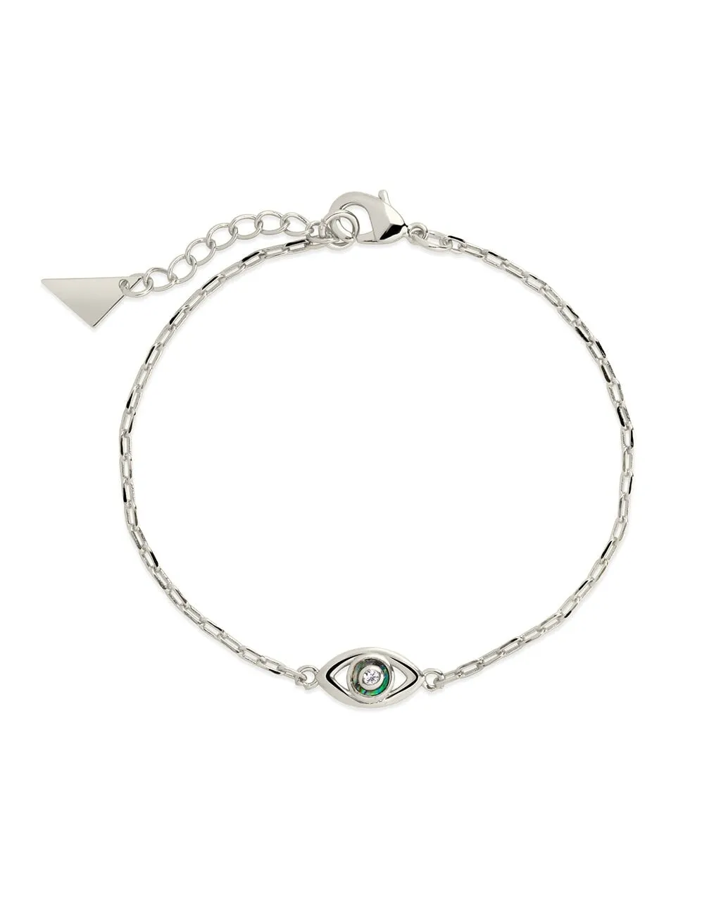 Mother of Pearl & CZ Evil Eye Bracelet and Necklace Set