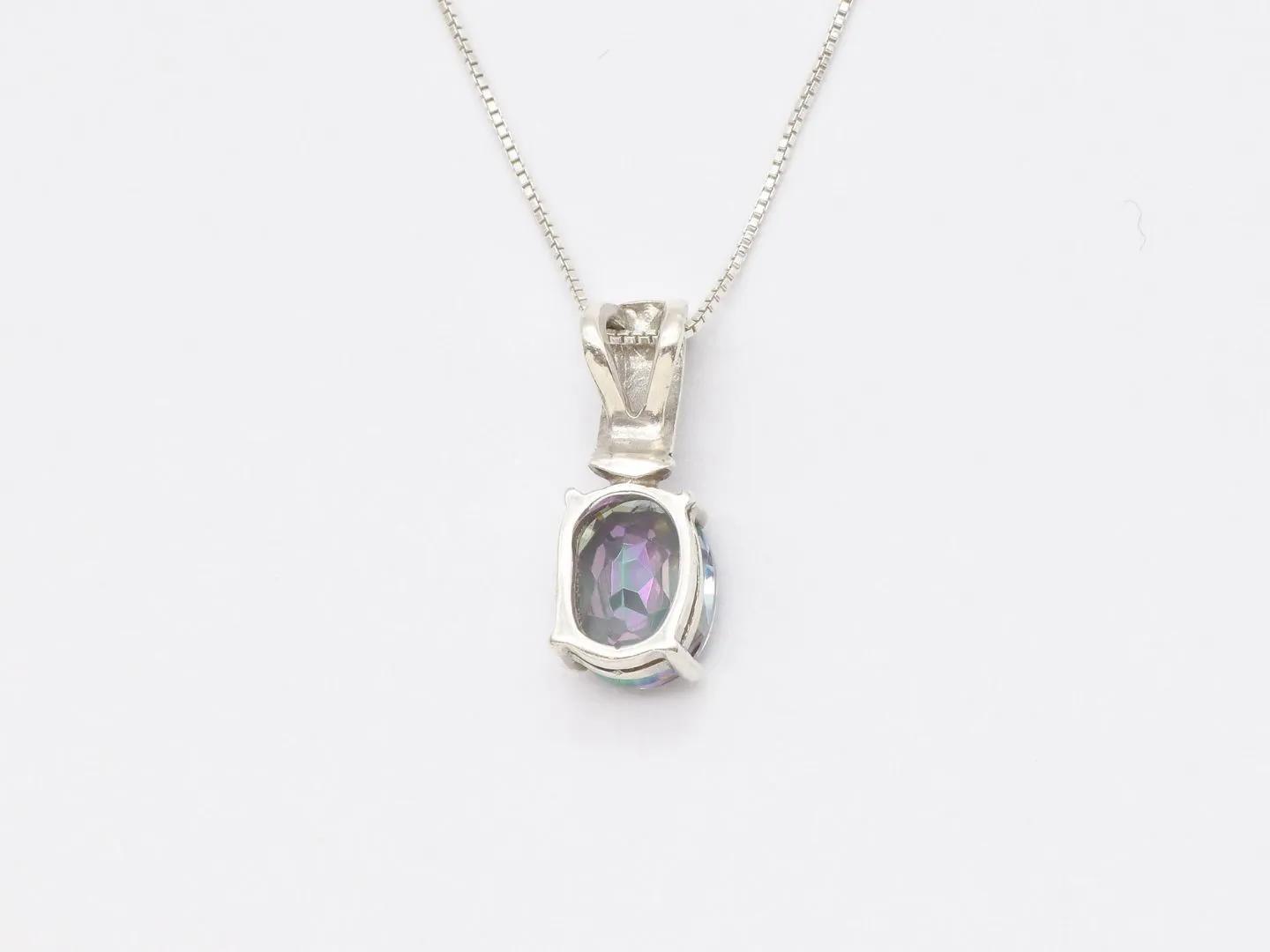 Mystic Topaz Necklace - Natural Mystic Topaz Pendant - Boho  Necklace