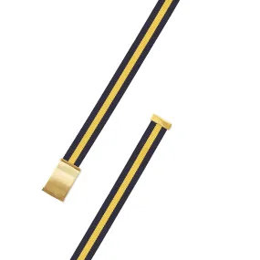 Navy & Yellow Surcingle Military Buckle Belt