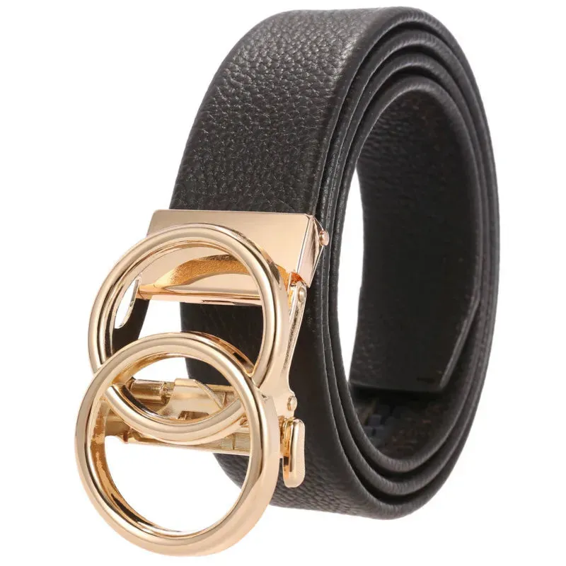 New Male Automatic Buckle Belts High Quality Genuine Luxury Leather Belt for Men Fashion Designer Jeans Men's Waistband Ceinture