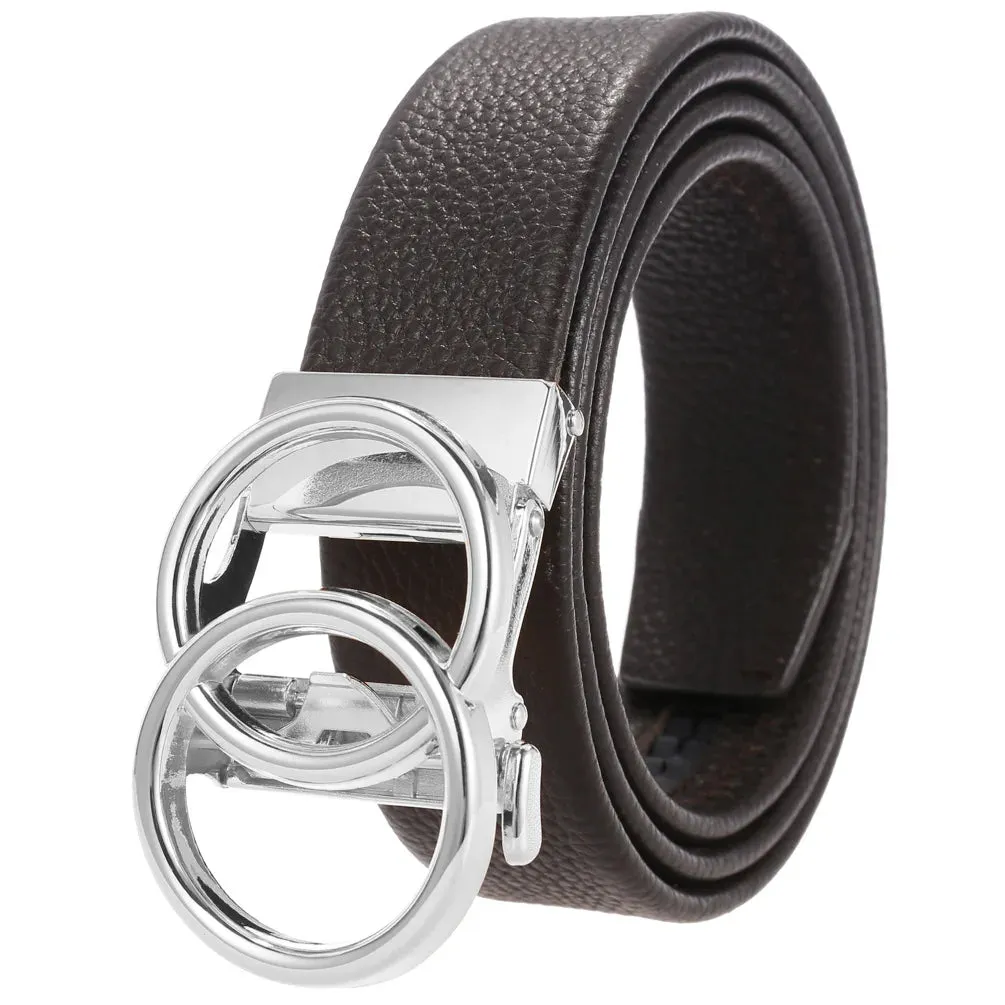 New Male Automatic Buckle Belts High Quality Genuine Luxury Leather Belt for Men Fashion Designer Jeans Men's Waistband Ceinture