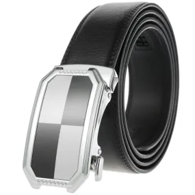 New Men Automatic Buckle Belt Genuine Leather Designer High Quality Belts Luxury Business Casual Cowhide Male Waist Band 3.5CM