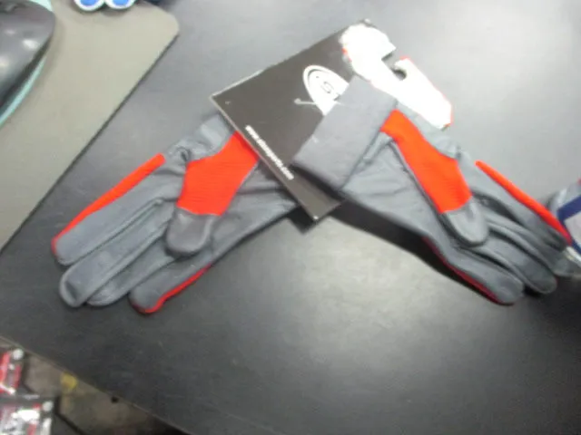 New STXX SheepSkin Leather Batting Gloves Red/Gray Size Adult Medium