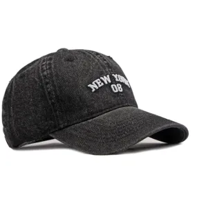 New York Embroidery Black Denim Baseball Cap 紐約刺繡黑色牛仔布棒球帽 KCHT2332b