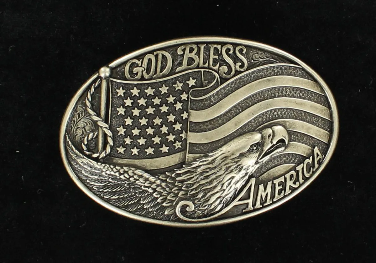 Nocona God Bless America Buckle