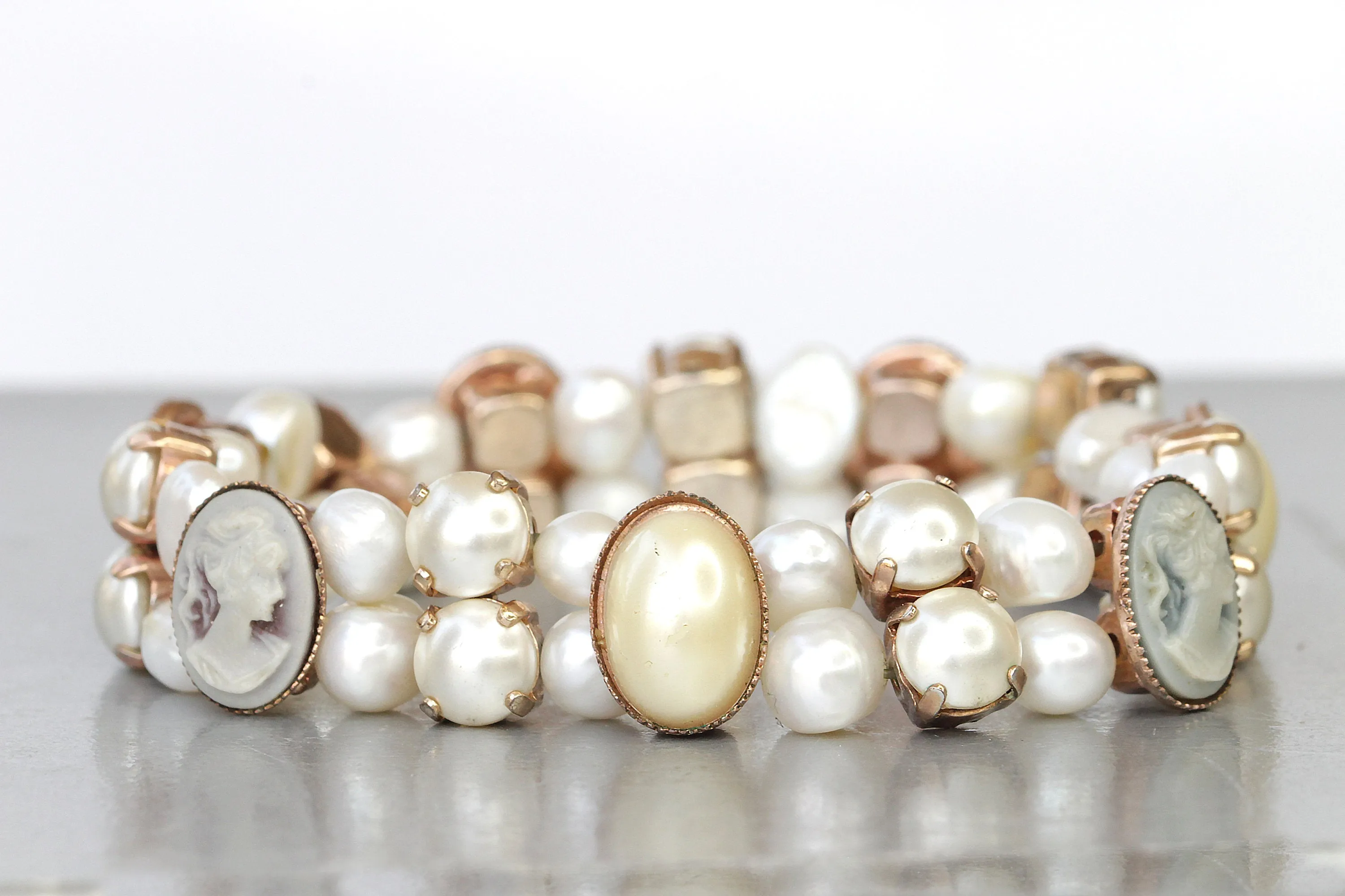 PEARL CAMEO BRACELET