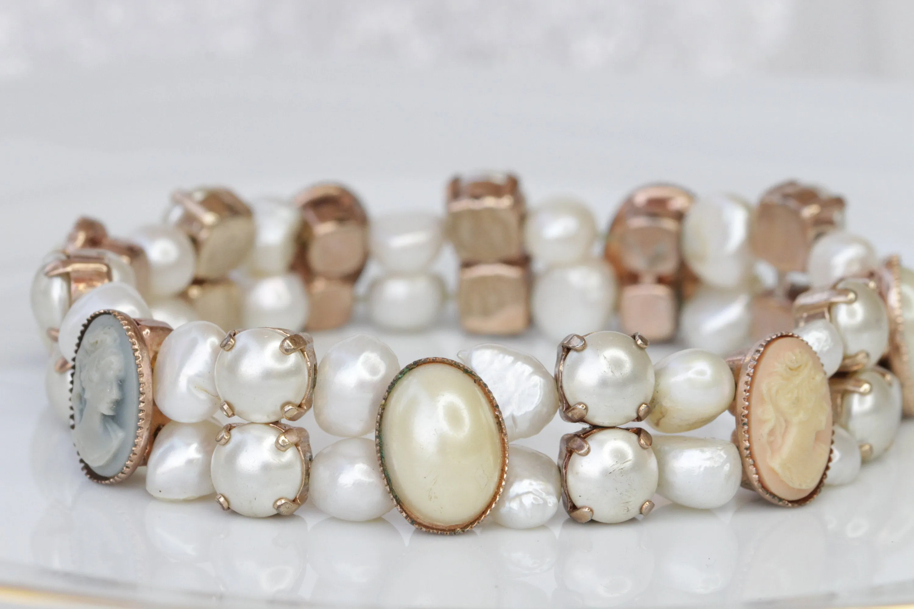 PEARL CAMEO BRACELET