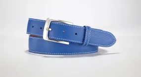 Pebble Grain Leather 1 3/8" - 35mm (Colbalt Blue)