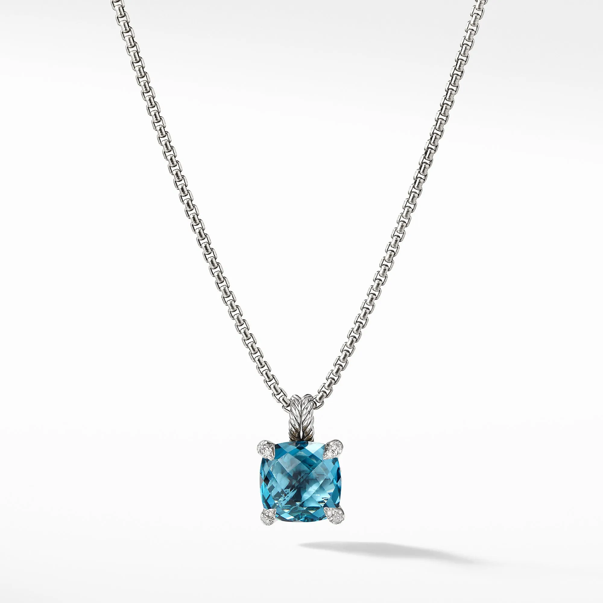 Pendant Necklace with Hampton Blue Topaz and Diamonds