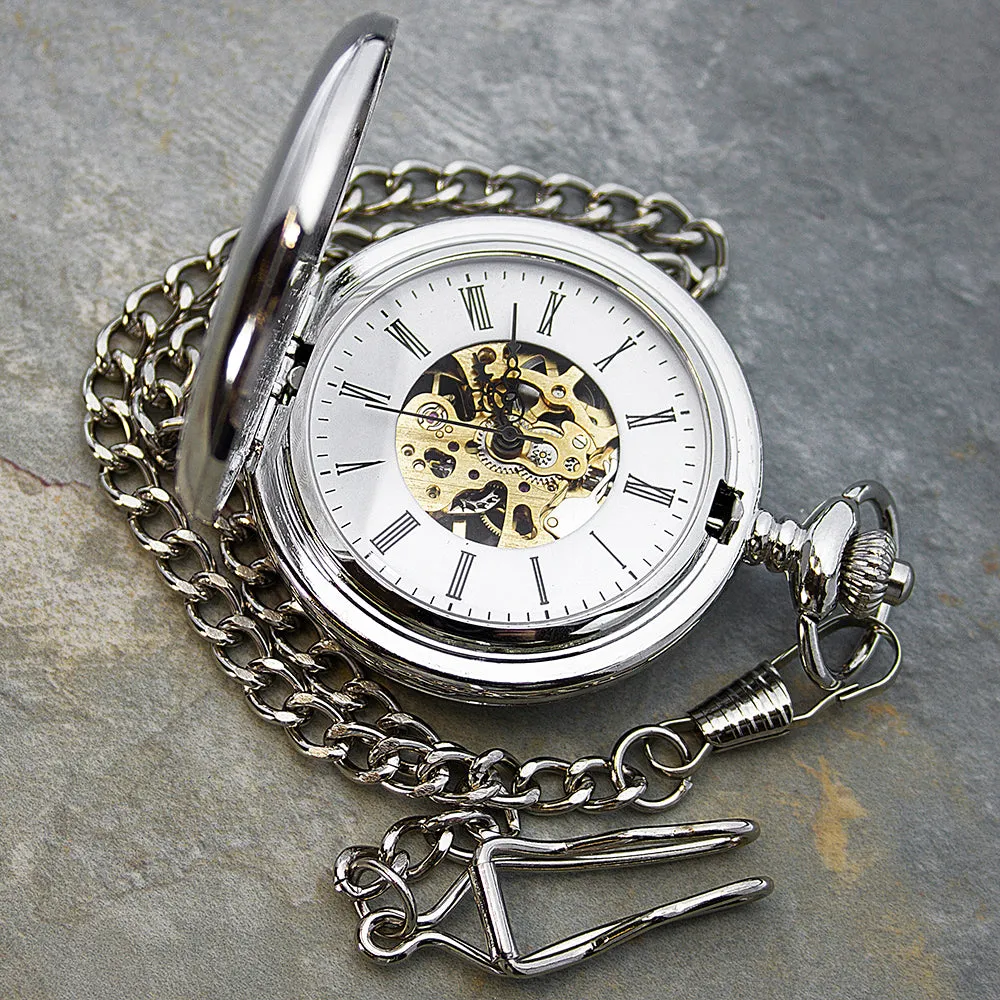 Personalised Valentine's Day Dual-Side Pocket Watch