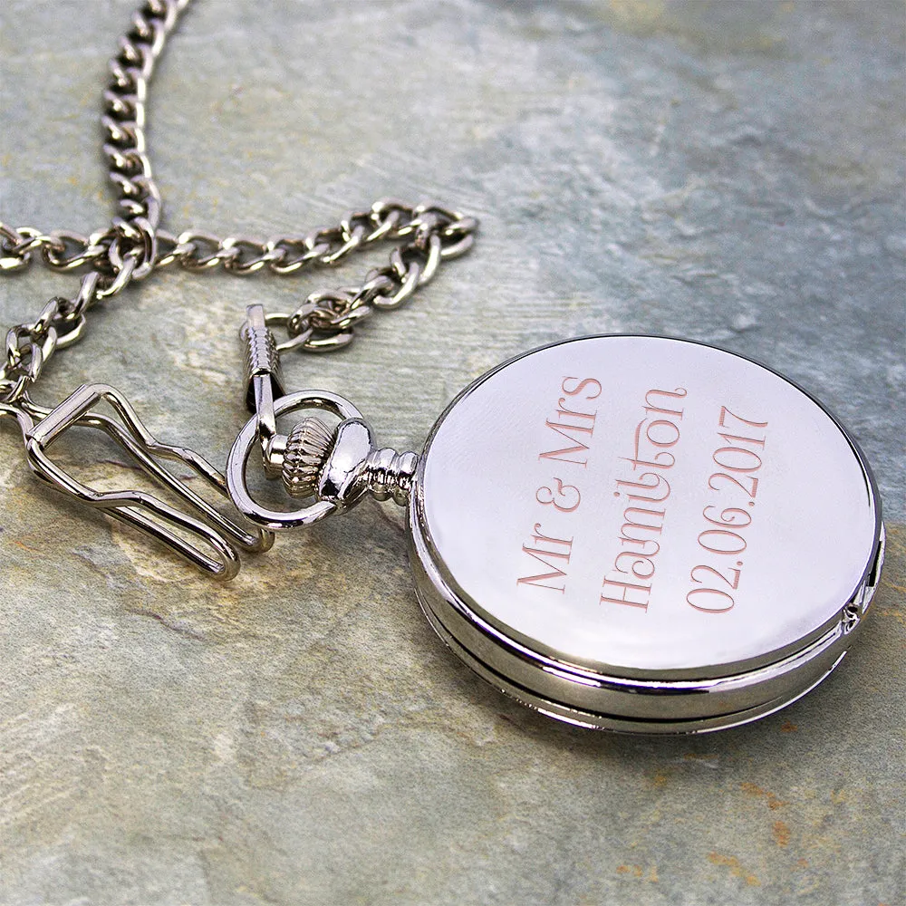 Personalised Valentine's Day Dual-Side Pocket Watch