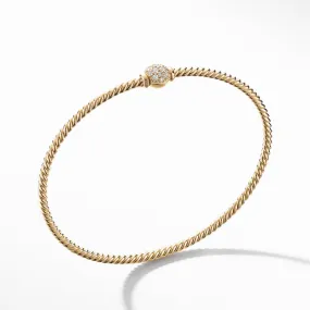 Petite Solari Station Pave Bracelet with Diamonds in 18K Gold