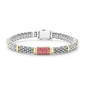 Pink Sapphire Caviar Bracelet