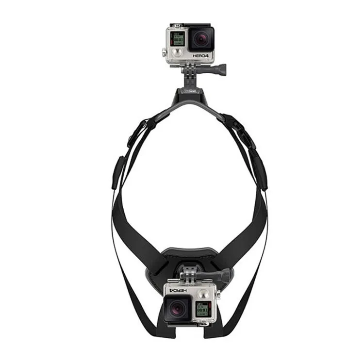 PULUZ Hound Dog Fetch Harness Adjustable Chest Strap Mount for GoPro, Insta360, DJI and Other Action Cameras(Black)