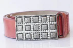 RED LEATHER BELT,