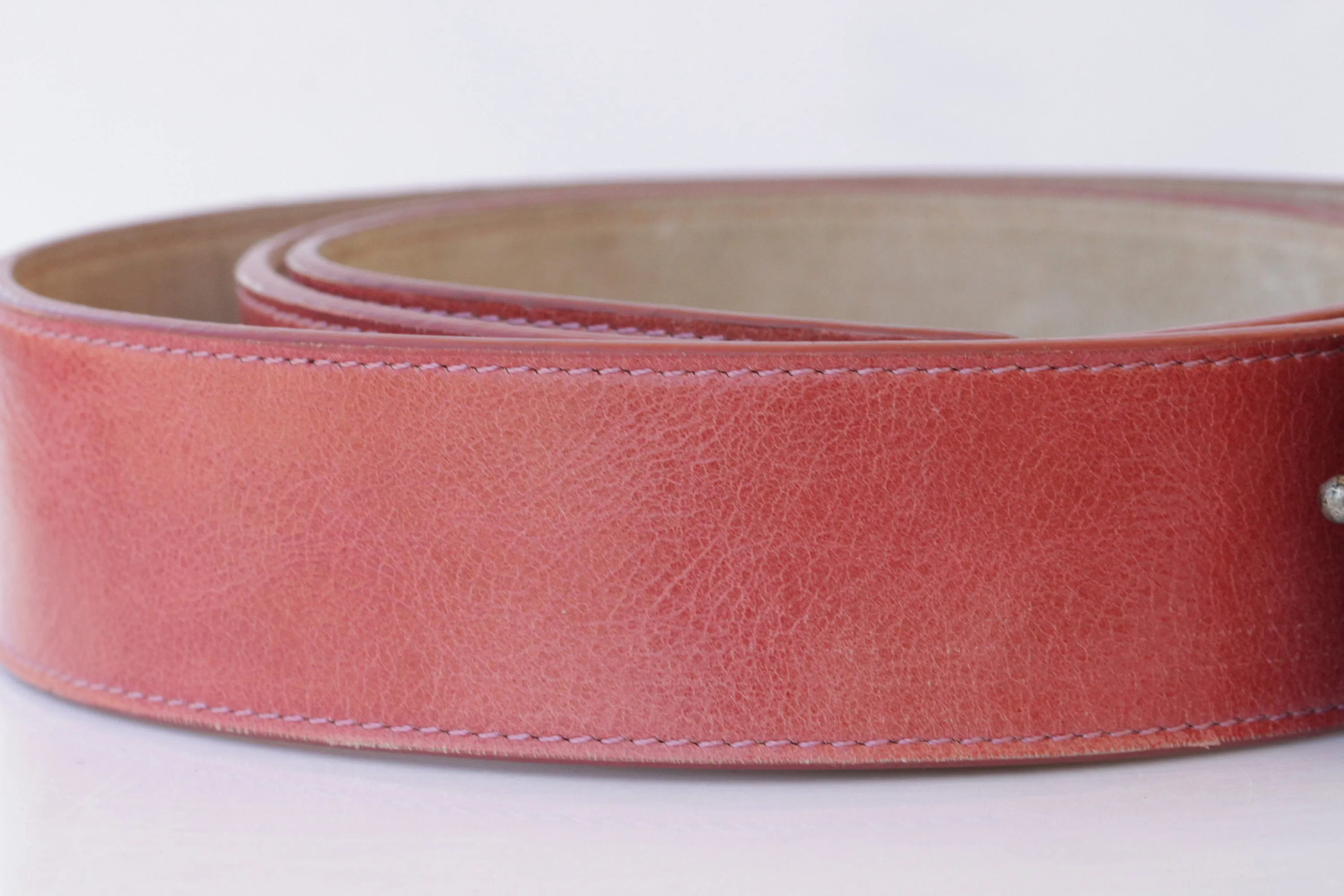 RED LEATHER BELT,