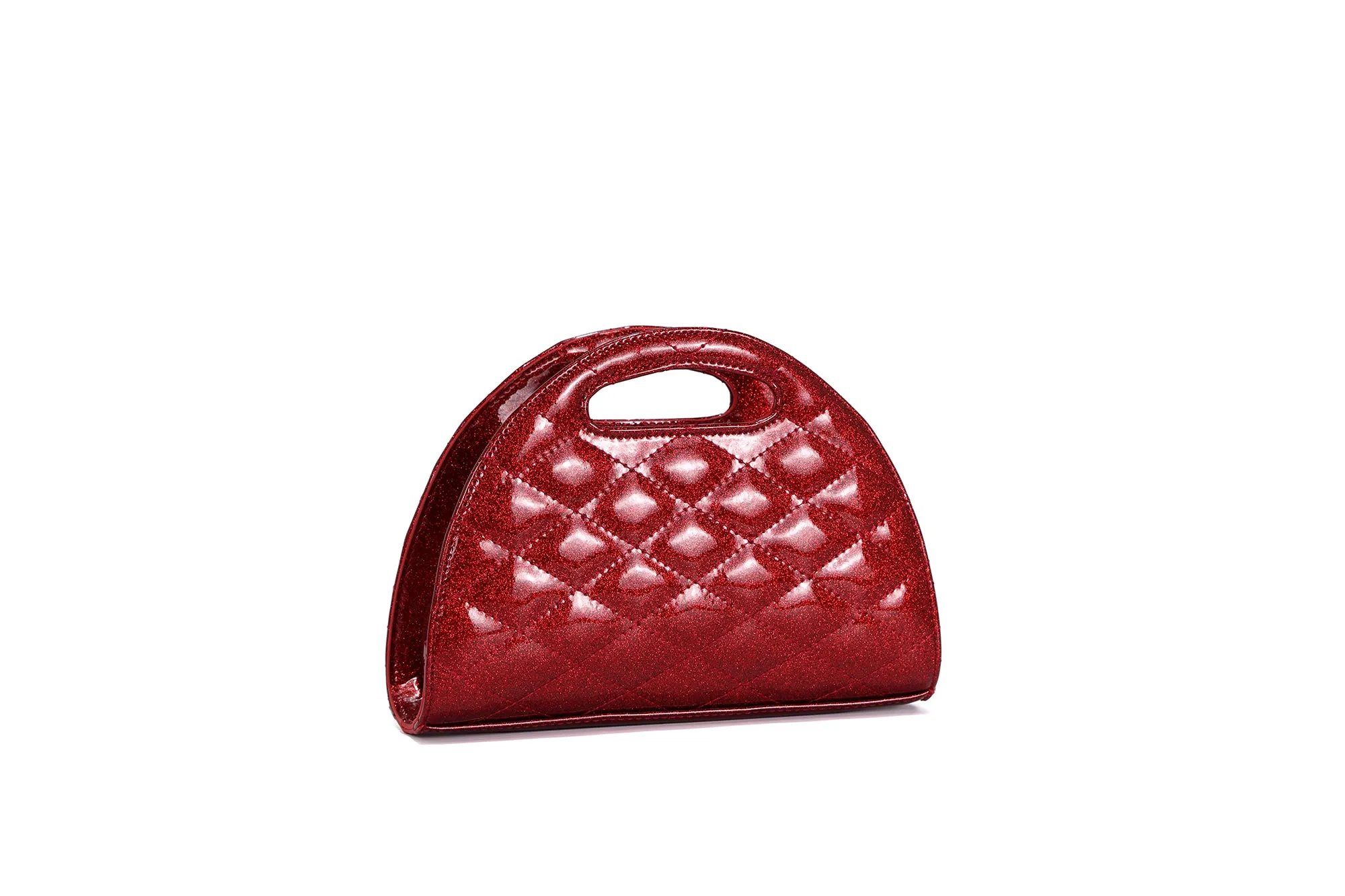 Red Rum Sparkle - Half Moon Tiny Tote