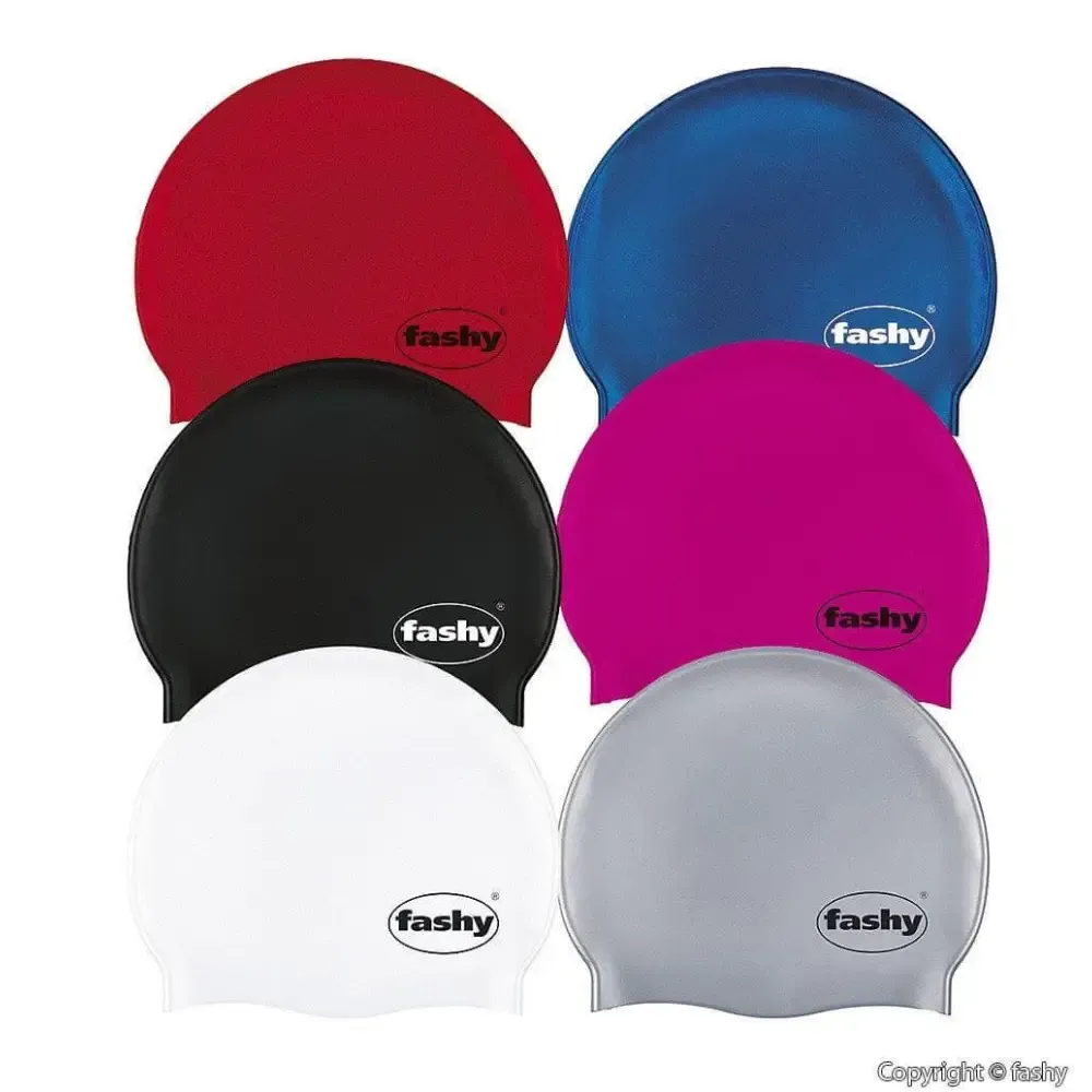 Red Silicone Swim Cap Fashy