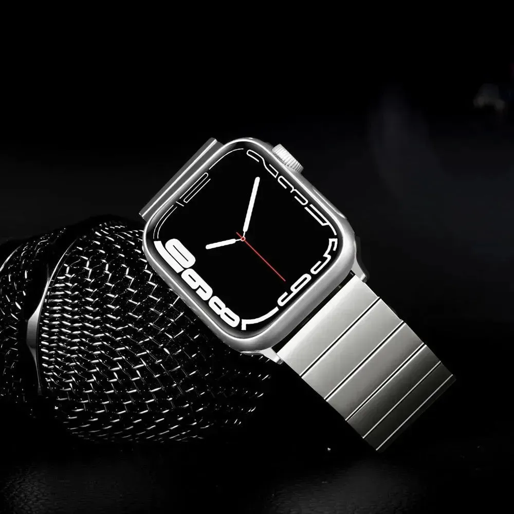 Replaceable Stainless Steel Apple Iwatch Black Chain Watch Band