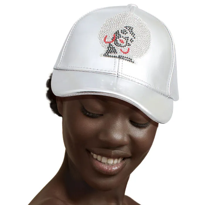 Rhinestone Afro Woman Hat