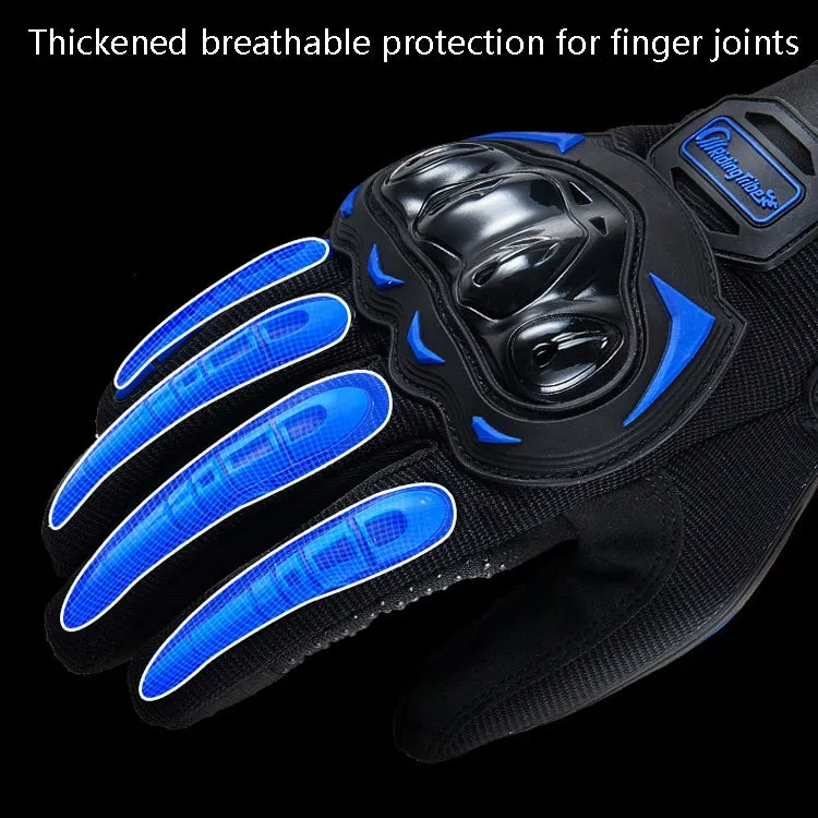 Riding Tribe MCS-17 Motorcycle Gloves Touch Screen Outdoor Riding Gloves, Size: L(Blue)