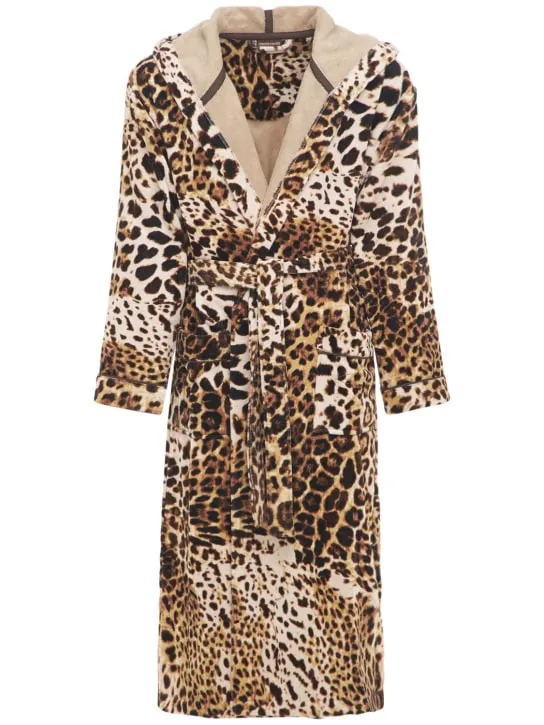 Roberto Cavalli   Bravo hooded cotton bathrobe 