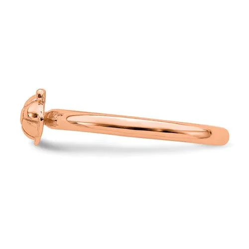 Rose Gold Sterling Silver Stackable Expressions Turtle Ring