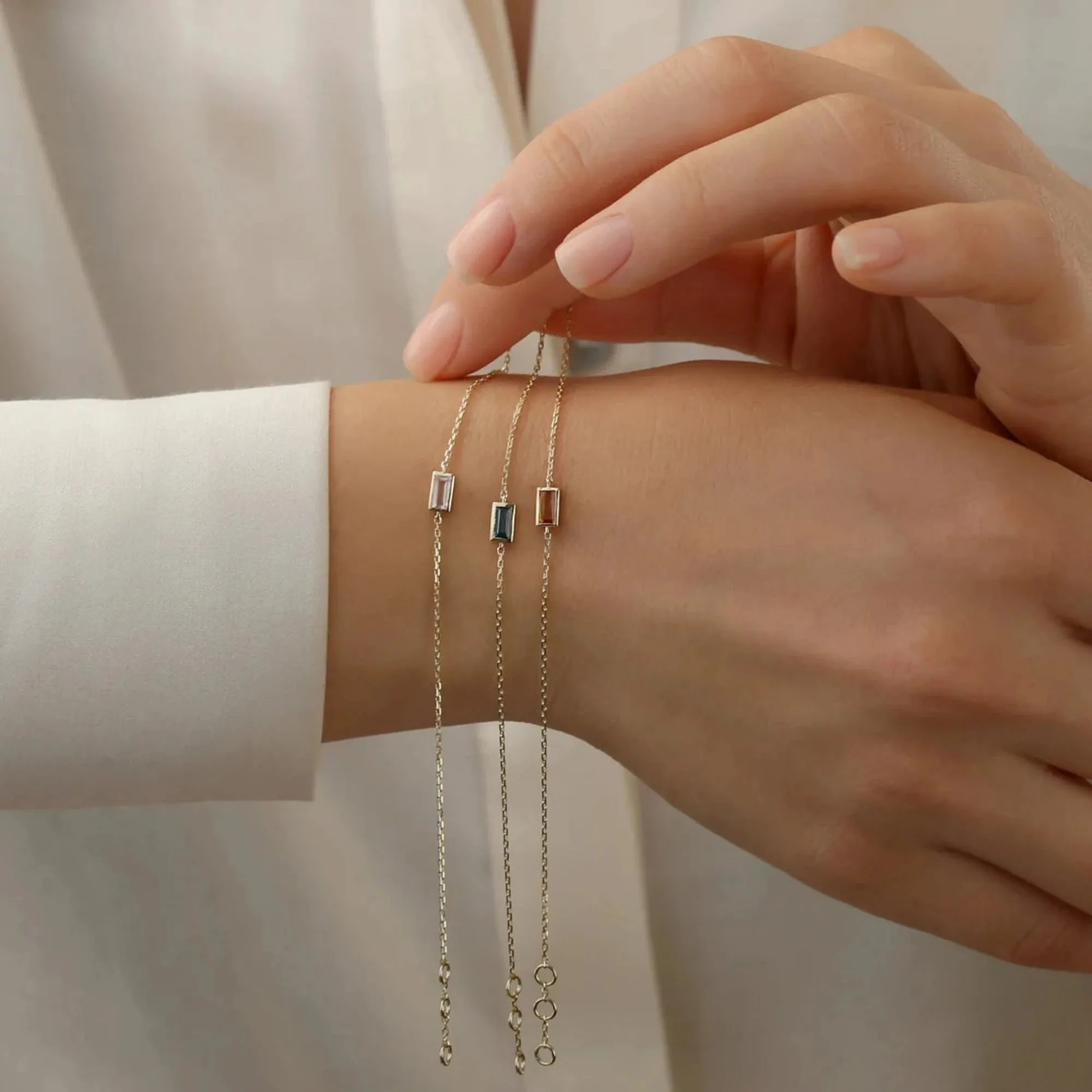 Rose Quartz Birthstone Bracelet, Teresa