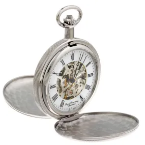 Royal Observatory Greenwich Chrome Double Hunter Pocket Watch