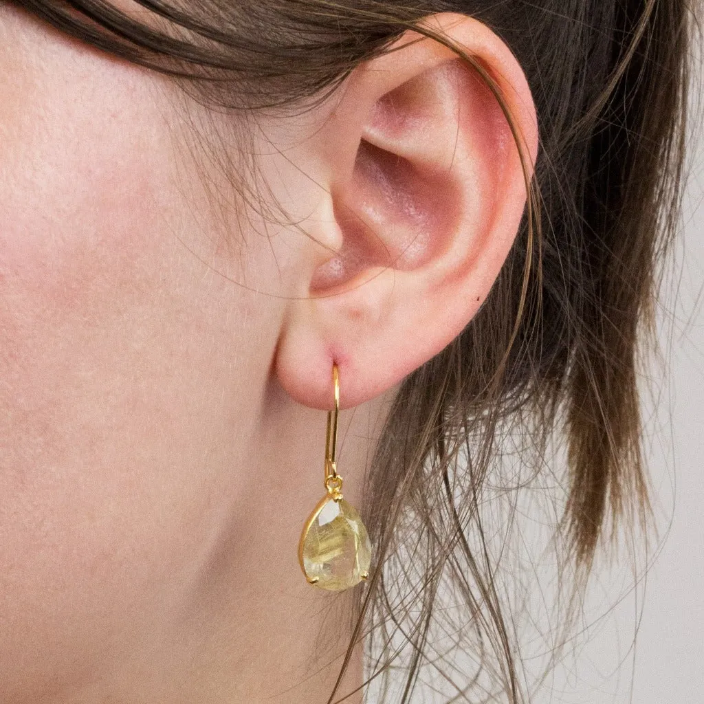 Rutilated Quartz Drop Earrings