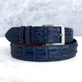 Saltwater Crocodile Belt: Indigo