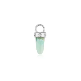 Silver Amazonite Drop Earring Charm