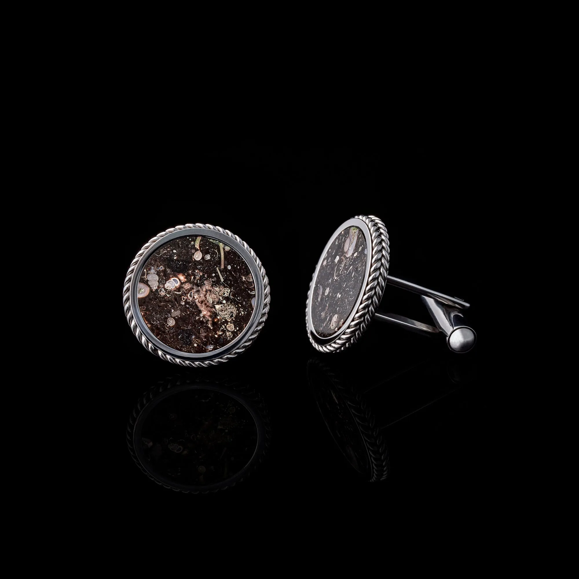 Silver Turtella Leaf Cufflinks