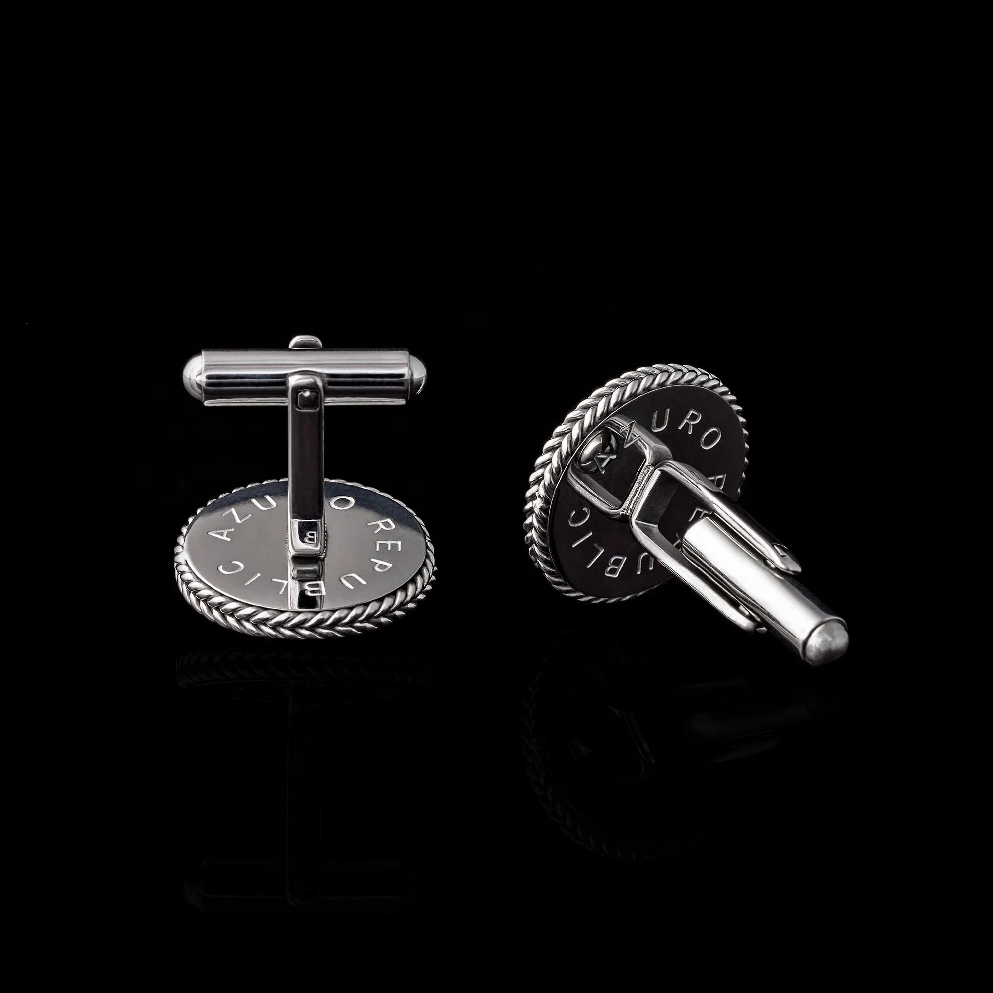 Silver Turtella Leaf Cufflinks