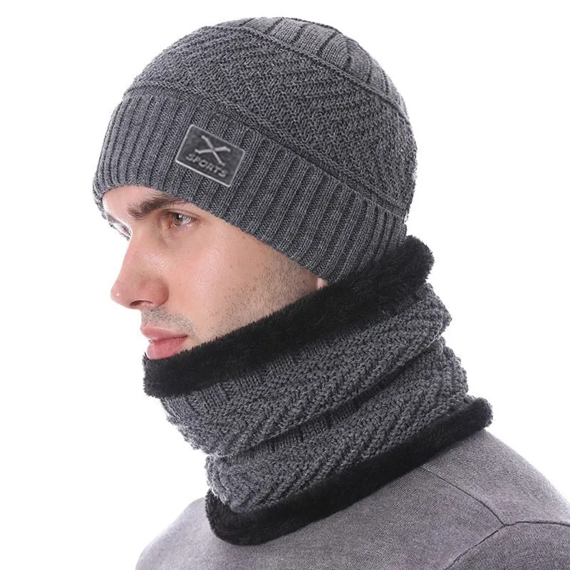 Skullies Beanies Men's Winter Hats For Men Scarf Knitted Hat Cap Winter Beanie Hat Beany Male Homme X Gorro Bonnet Caps