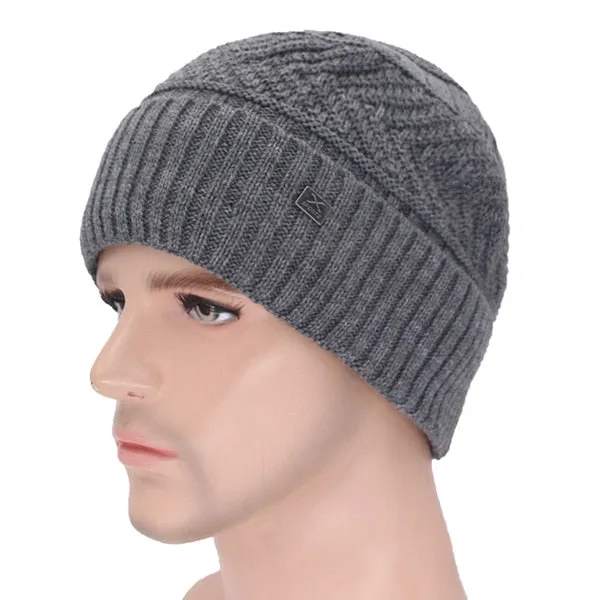 Skullies Beanies Men's Winter Hats For Men Scarf Knitted Hat Cap Winter Beanie Hat Beany Male Homme X Gorro Bonnet Caps