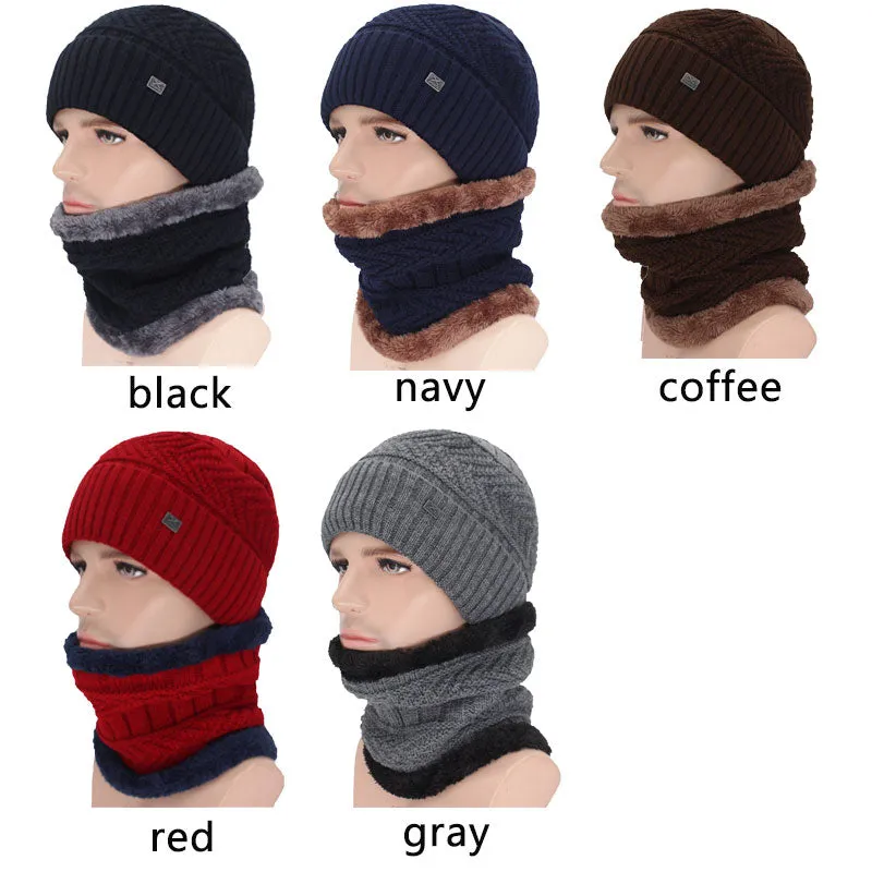 Skullies Beanies Men's Winter Hats For Men Scarf Knitted Hat Cap Winter Beanie Hat Beany Male Homme X Gorro Bonnet Caps